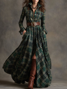 Giulietta – maxi dress with checked pattern