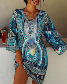 Emelia - vibrant bohemian print dress