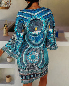 Emelia - vibrant bohemian print dress