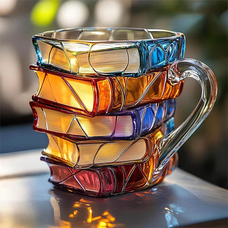 Ręcznie wykonana filiżanka 3D "Reading Happiness" - Oryginał
