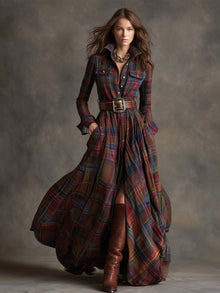 Giulietta – maxi dress with checked pattern