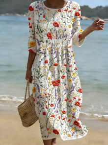 Mary - Vintage haftowana sukienka