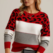 Pascaline - Sweter z nadrukiem w cętki leoparda