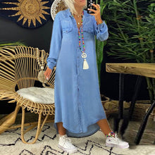 Leah - denim shirt dress