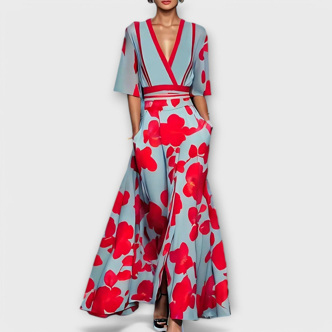 Zanele – Elegancka Sukienka w Kwiaty
