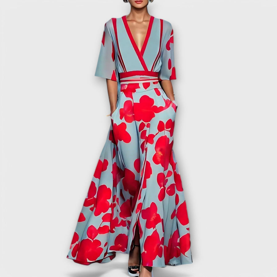 Zanele – Elegancka Sukienka w Kwiaty