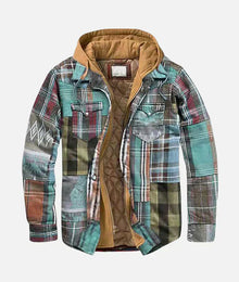 NOHR | Patchwork waistcoat with checked pattern