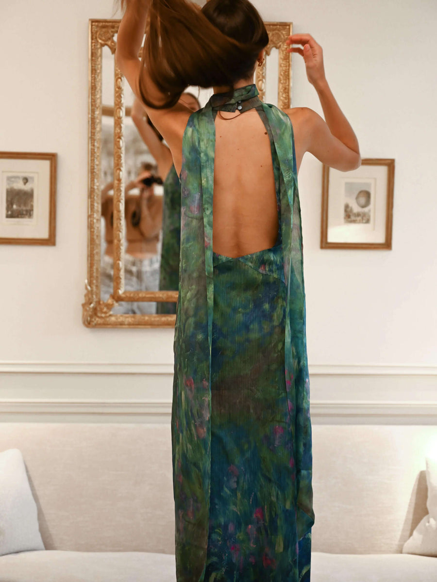 Isolyn – sukienka maxi monet – irysy