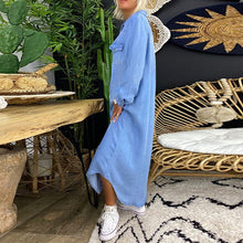 Leah - denim shirt dress