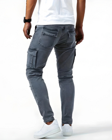 Edward - Stretch Navy Cargo Pants