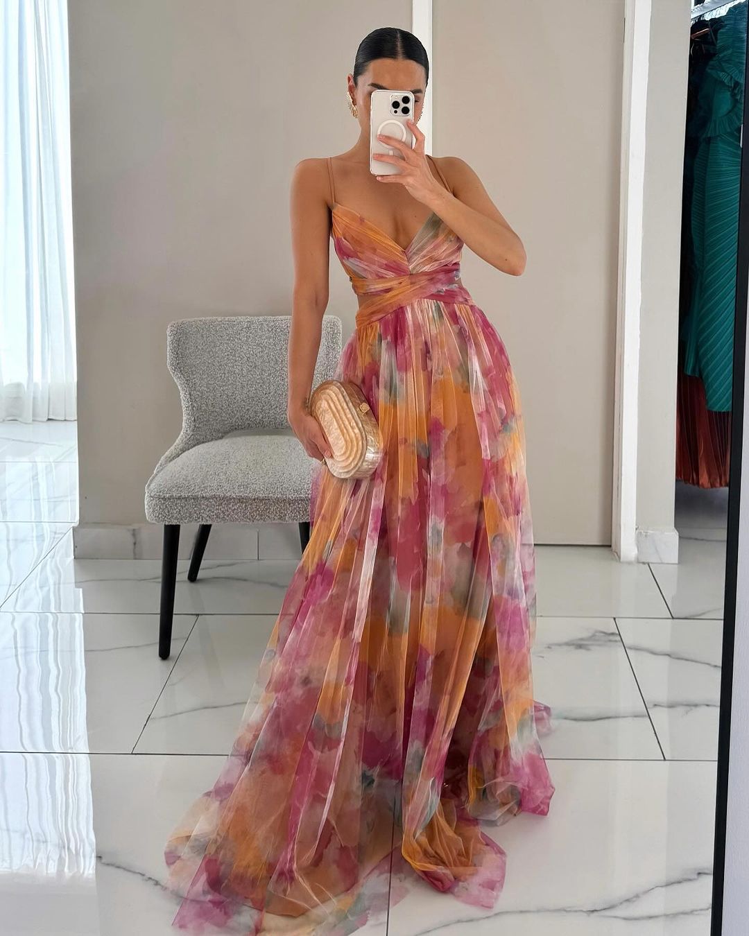 Giselle – urocza sukienka maxi z kwiatowym wzorem