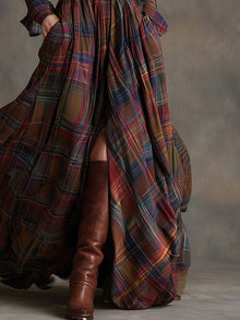 Giulietta – maxi dress with checked pattern