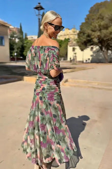 Louise – elegancka sukienka maxi na imprezę z dekoltem w serek