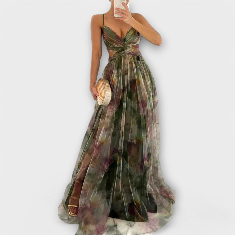 Annai – Elegancka sukienka maxi z siateczki