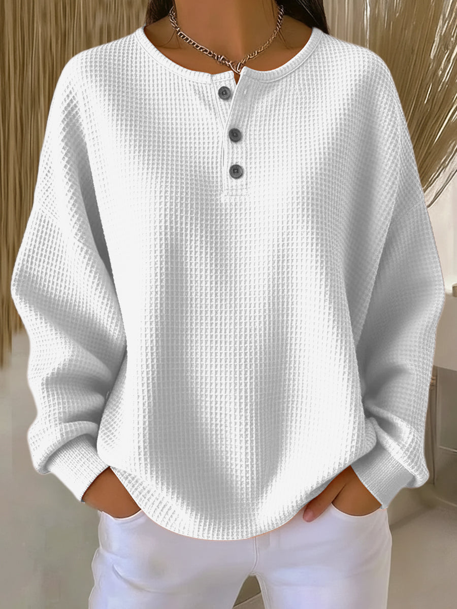 Annelie – Stylowy luźny top Henley