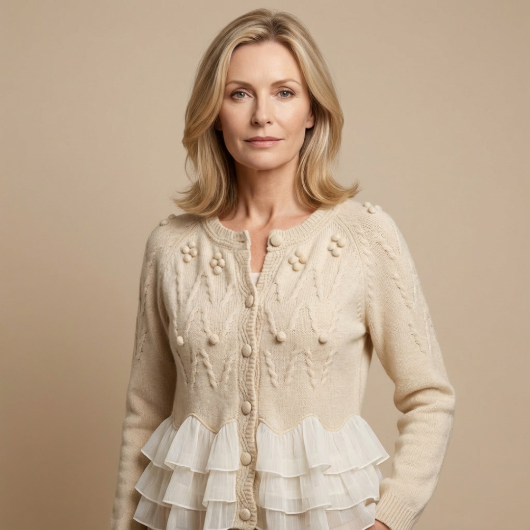 Natalie ruffle cardigan