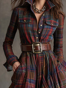 Giulietta – maxi dress with checked pattern