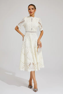 Hallie - lace midi dress