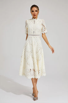 Hallie - lace midi dress