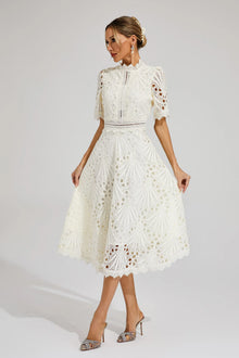 Hallie - lace midi dress