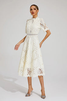 Hallie - lace midi dress
