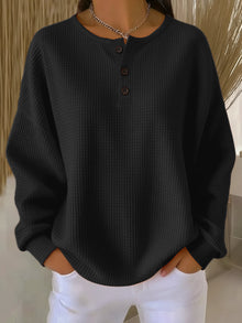 Annelie – Stylowy luźny top Henley