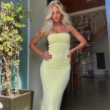 Sukienka maxi bodycon bez pleców na wieczorne wyjścia