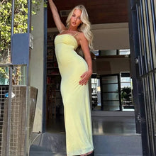 Sukienka maxi bodycon bez pleców na wieczorne wyjścia