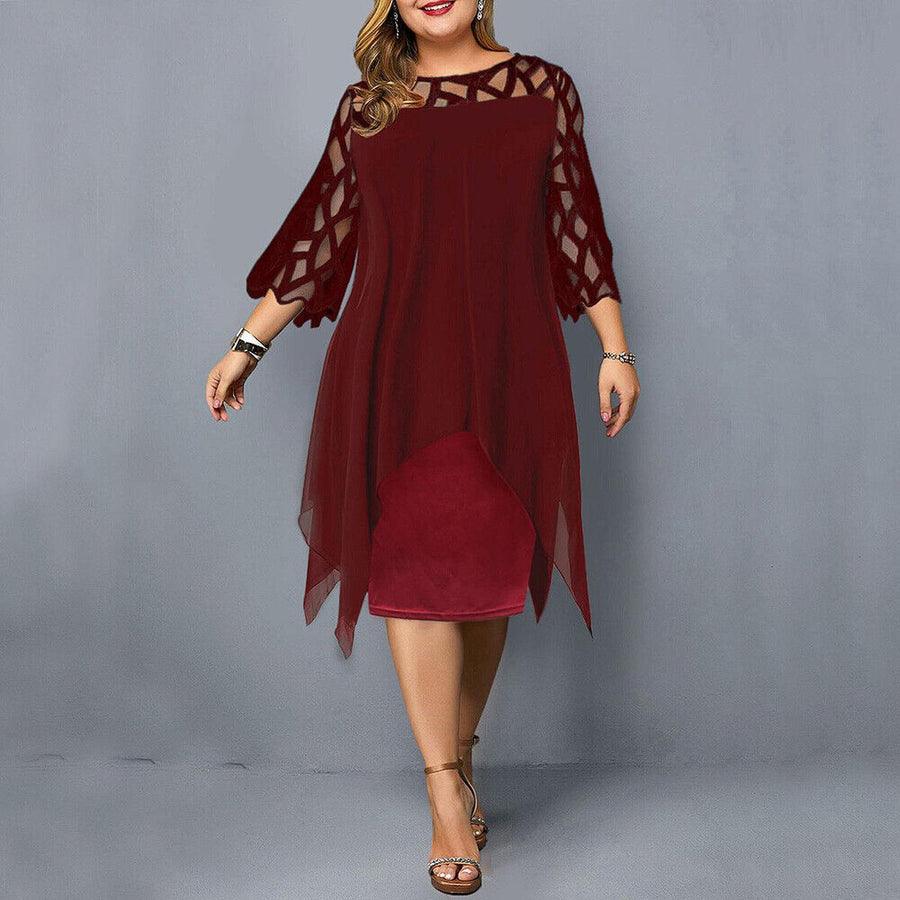 Elegancka sukienka plus size o długości midi