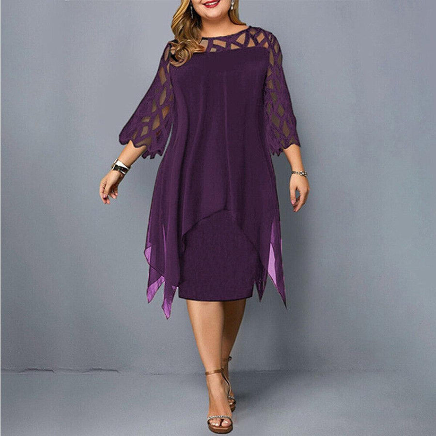 Elegancka sukienka plus size o długości midi