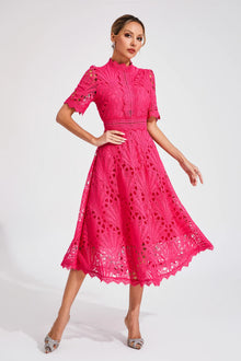 Hallie - lace midi dress