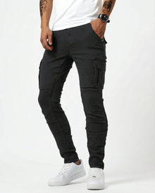 Edward - Stretch Navy Cargo Pants