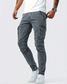 Edward - Stretch Navy Cargo Pants