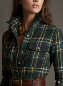 Giulietta – maxi dress with checked pattern