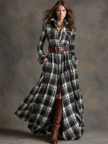 Giulietta – maxi dress with checked pattern