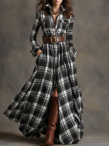 Giulietta – maxi dress with checked pattern