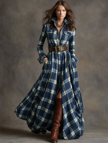 Giulietta – maxi dress with checked pattern