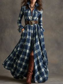 Giulietta – maxi dress with checked pattern