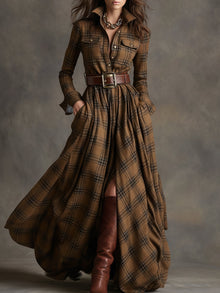 Giulietta – maxi dress with checked pattern