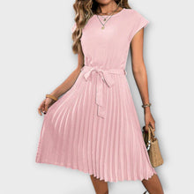 Pleated casual midi dress
