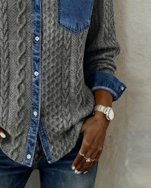 Juliane - dzianinowy sweter jeansowy