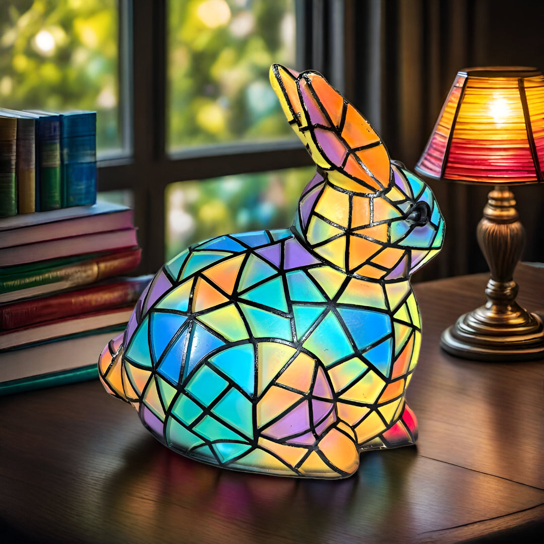 Tibbe | Kolorowa lampka-królik