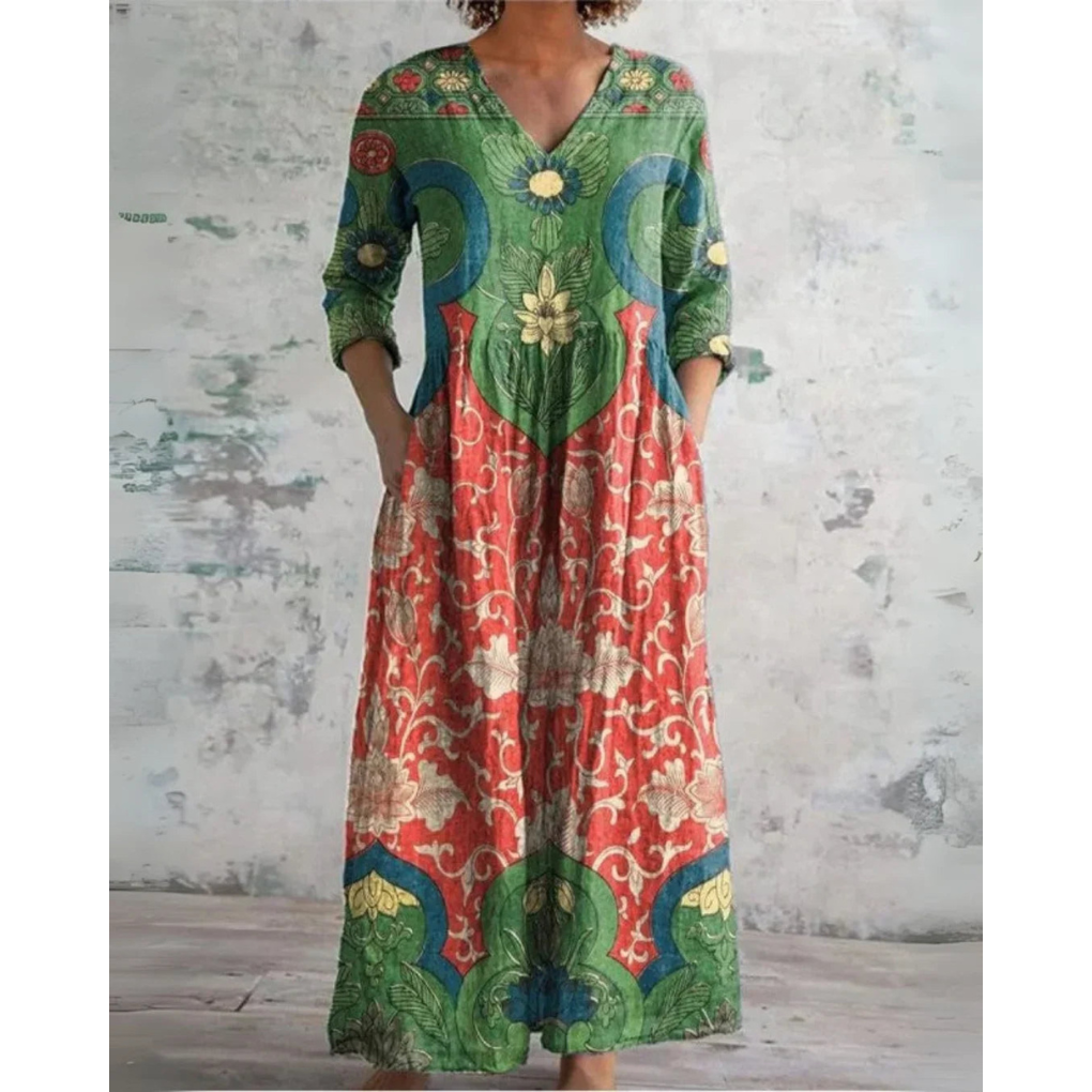 Elowen - vintage floral maxi dress