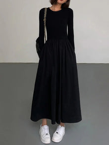 Pockets long sleeve maxi dress