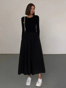Pockets long sleeve maxi dress