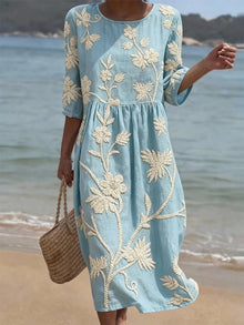 Mary - Vintage haftowana sukienka