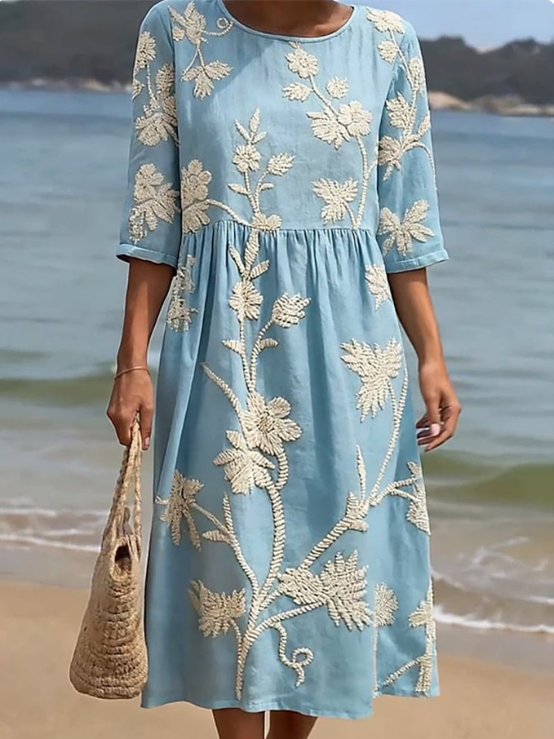 Mary - Vintage haftowana sukienka