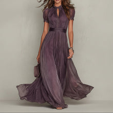 Alice - Long Purple Dress Keyhole Neckline