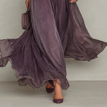 Alice - Long Purple Dress Keyhole Neckline