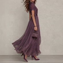Alice - Long Purple Dress Keyhole Neckline